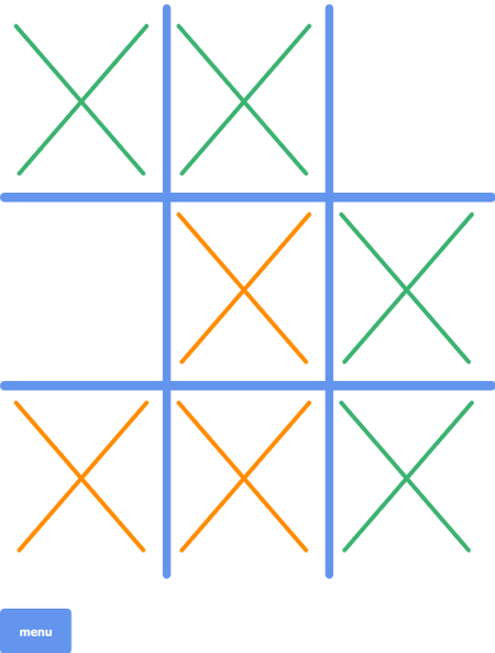 Tic-Tac-Toe 2D:  The first player to align 3 symbols wins..